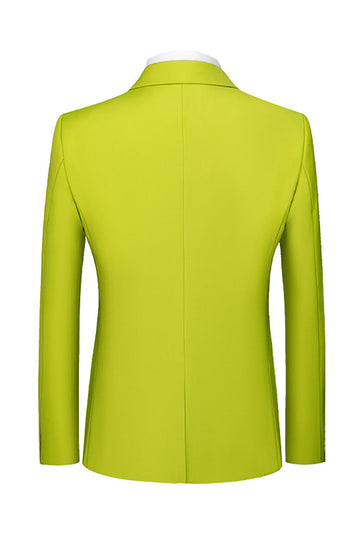 3-delad skårad kavajslag grön baldräkter för män